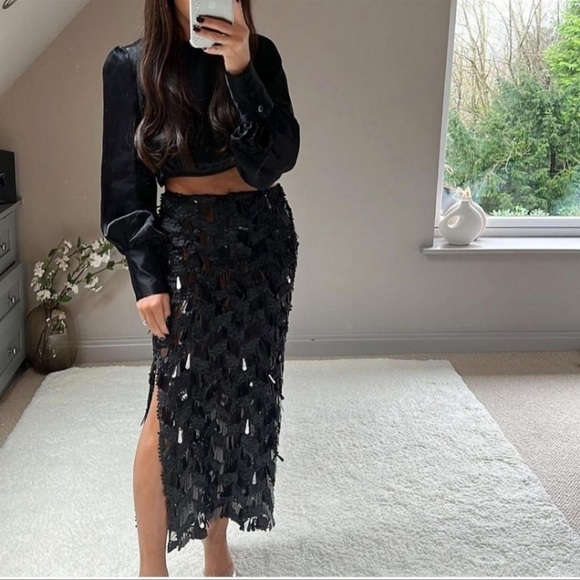 Zara sequin midi skirt - Picture 6 of 12